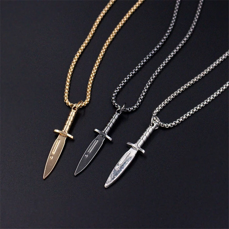 Мужские ожерелья 2020 Винтажные Ювелирные изделия персонализированные с кинжалом