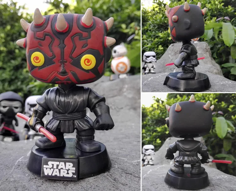 09 No Box Funko персонажи поп Звездных войн с качающейся головой Боб Фетт Дарт Вейдер йода 10 см Виниловая фигурка игрушки - Цвет: 09 No Box