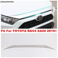 stainless steel accessories front grille hood engine lip decor cover trim exterior refit kit for toyota rav4 xa50 2019 2020 2021