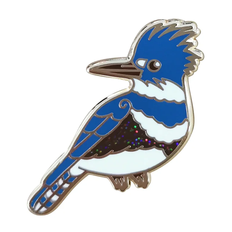 Belted kingfisher брошь с блестками в виде симпатичных животных птиц lover collection | Украшения