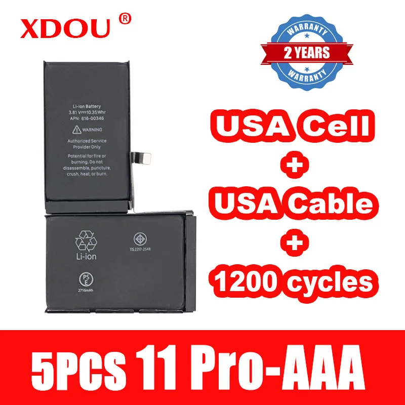 

Аккумуляторная батарея XDOU для IPhone 11 Pro, 11 Pro, 3190 мАч, 1200 циклов, 2022 циклов