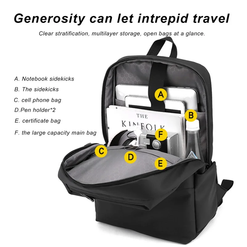 Расширяемый дорожный рюкзак для мужчин водоотталкивающий ранец ноутбука и