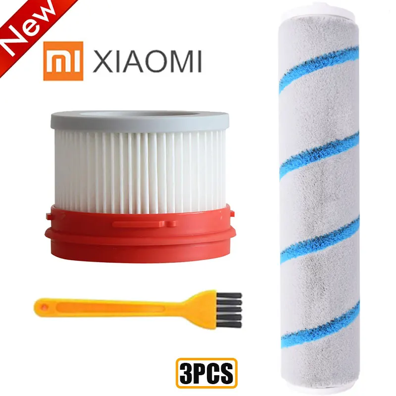 3PCS HEPA фильтр для Xiaomi Dreame V9 бытовой беспроводной ручной пылесос аксессуары Hepa фильтр роликовая щетка запчасти комплект - Цвет: 3PCS