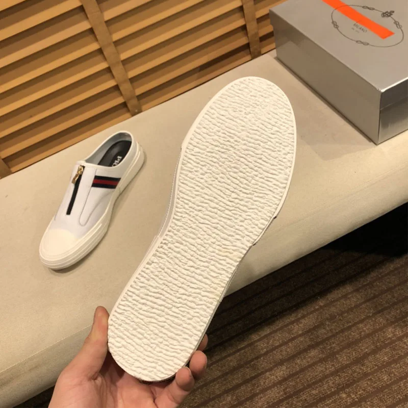 

2021 Summer Trend Leather British Toe Cap ithout Heel Men's Lazy Shoes