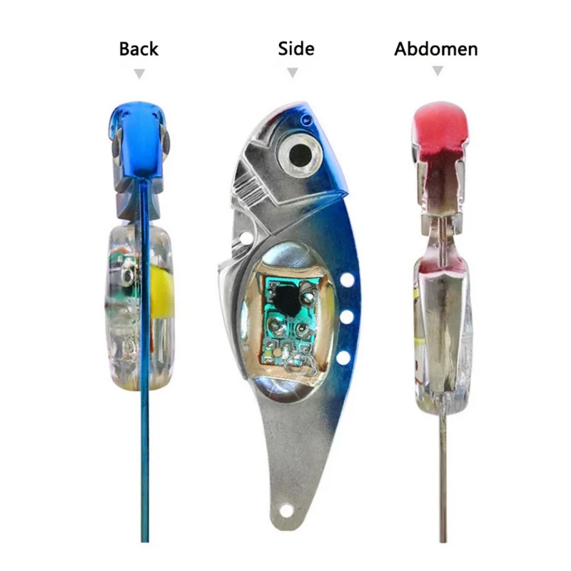 

LED Light Fishing Lure Treble Hook Electronic Fishing Lamp Bait Luminous Lure for Night Fishing Attracting