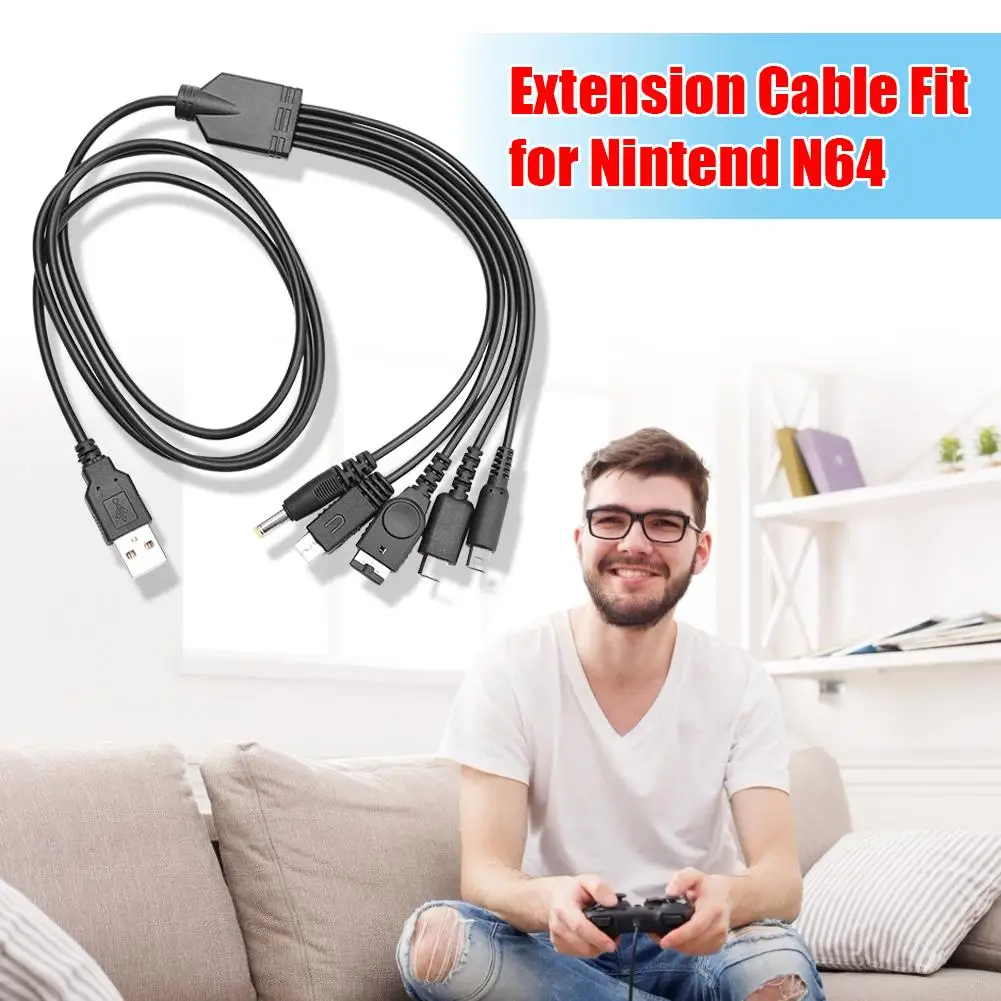 USB-кабель для зарядного устройства 5 в 1 2 м подходит Nintend NEW 3DS XL NDS Lite NDSI LL WII U игровых