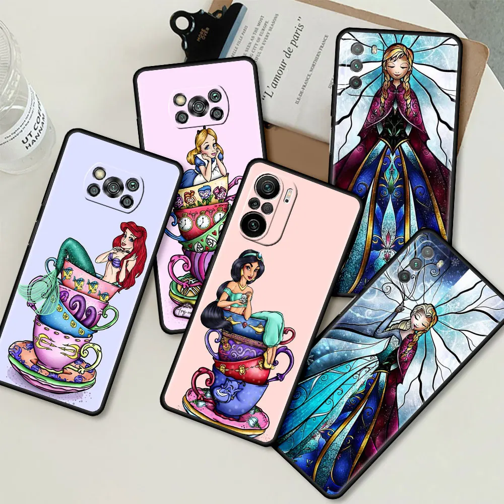 

Чехол Disney для Xiaomi Mi Poco X3, NFC, M3 Pro, F3, GT, F1, X2, бампер, черный силиконовый ударопрочный чехол для телефона, мультяшный чехол для Алисы, принцессы