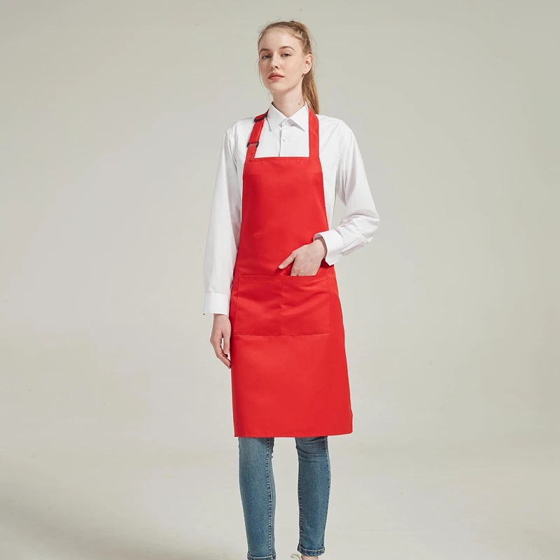 

12 Pack Kitchen Apron Pure Color with Single Pocket for Home Cleaning Washing Helper Cotton Polyester for Woman