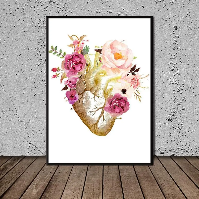 

Abstract Heart Art Canvas Paintings Wall Art Posters Print Pictures for Living Room Home Dcor