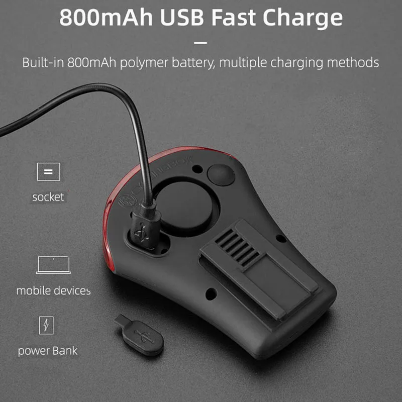 

Rear Light Bicycle Tail Light Flashlight For Bicycle Horn Bell Anti-Theft Alarm Waterproof Usb Charging Bike Accessories