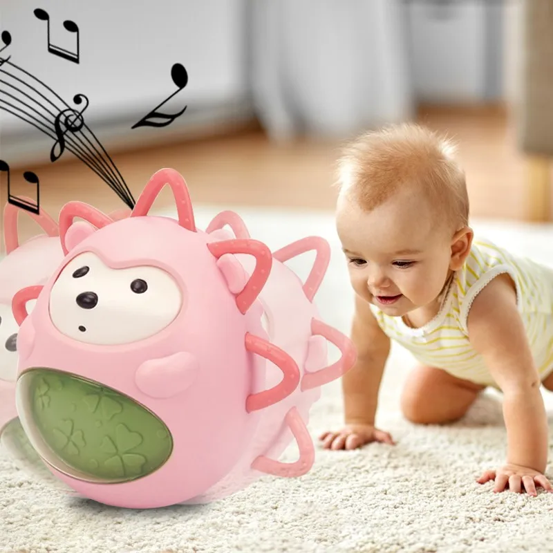 

Newborns Baby 0-12 Months Hedgehog Tumbler For Bath Bed Stroller Hanging Infant Rattles Teeth Montessori Toys For Children Gifts