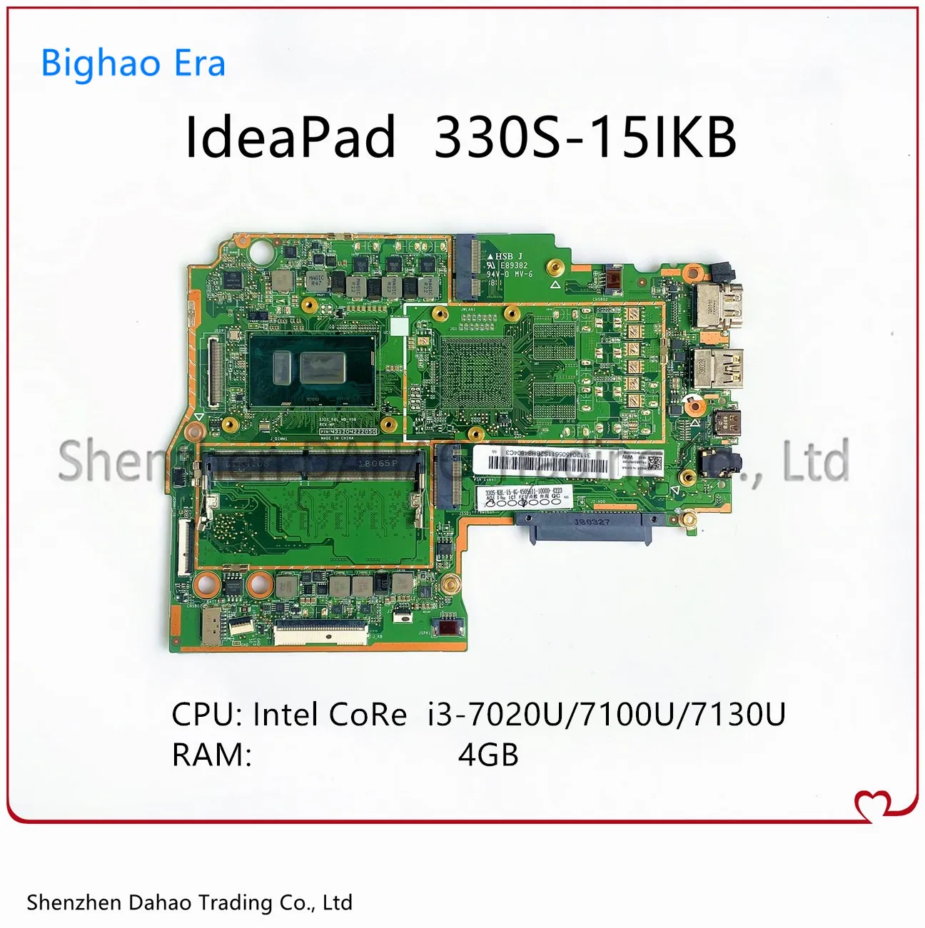 

Материнская плата для ноутбука Lenovo Ideapad 330S-15IKB с процессором CoRe i3 4GB-RAM 100% полностью протестирована FRU:5B20S71209 5B20T26542 5B20T26535