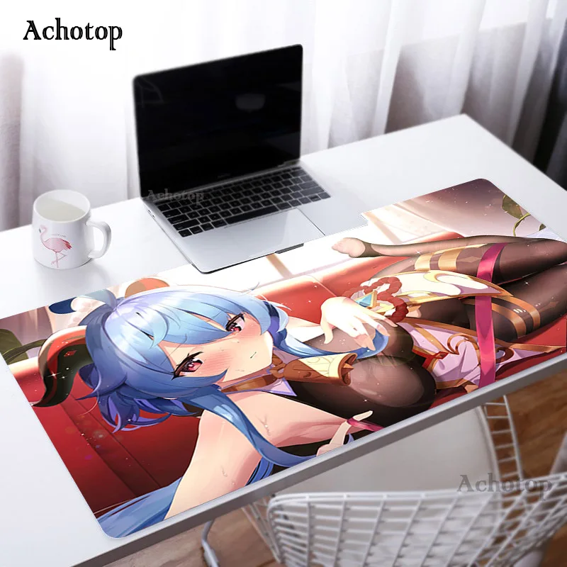 genshin impact 80x30cm large mouse pad gaming accessories xl laptop gamer mousepad anime antislip mat keyboard desk mats carpet free global shipping