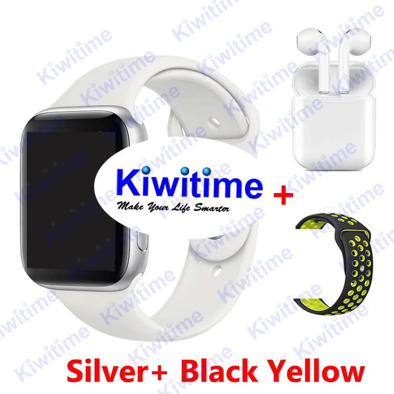 Silver n milan n i9s KIWITIME IWO 8 PLUS 44 мм часы 4 пульсометр чехол для смарт часов для apple iPhone Android телефон IWO 5 6 9 10 Обновление не apple Watch - Цвет: Silver n milan n i9s
