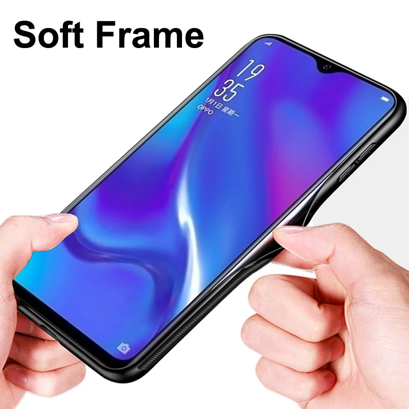 Для OPPO RX17 Neo case 6," Звездное небо закаленное стекло+ края из ТПУ тонкий жесткий чехол для OPPO RX17Neo бампер RX 17 Neo чехлы