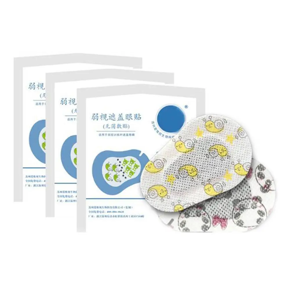 

20Pcs Cartoon Amblyopia Eye Patches Colorful Child Amblyopia Training Orthoptic Corrected Eyeshade Occlusion Medical Eye Patch