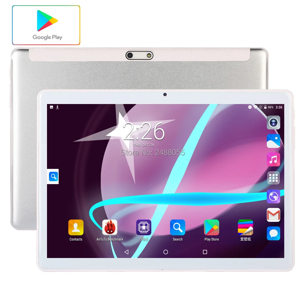 6 + 128 ГБ Глобальный 10 дюймовый планшетный ПК Android 9 0 Dual SIM 3G 4G LTE Гб RAM ROM 2.5D стекло