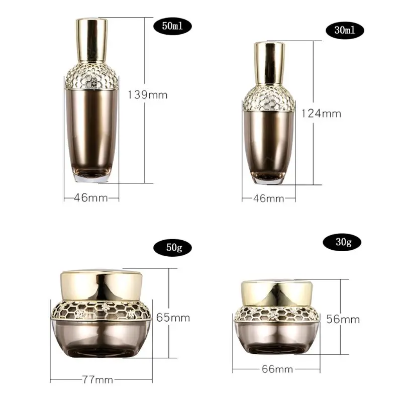 

30/50g Cream Jar 30/50/100/120ml Empty Spray Bottle Essence Lotion Toner Dispenser Refillable Cosmetic Container