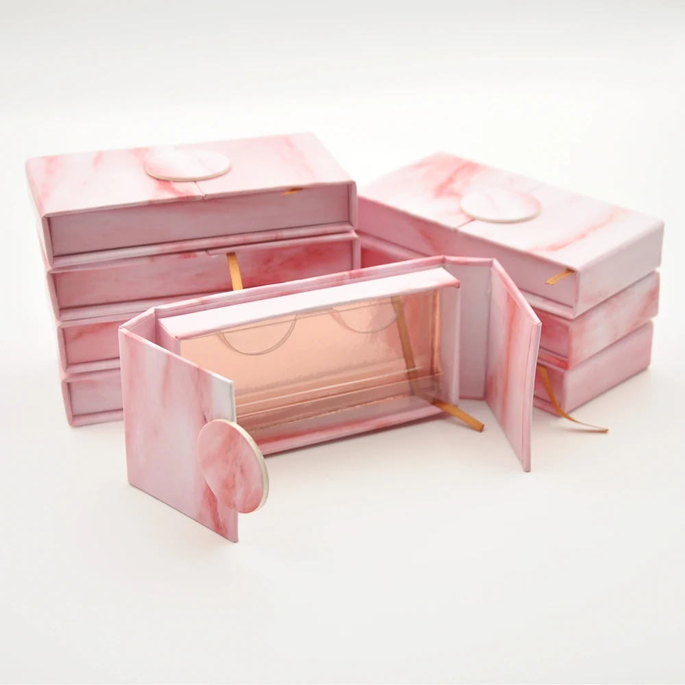 

Wholesale Lash Boxes Packaging Eyelash Box Package Custom Magnetic Pink Round Mink Lashes Makeup Storage Case Vendor Free DHL