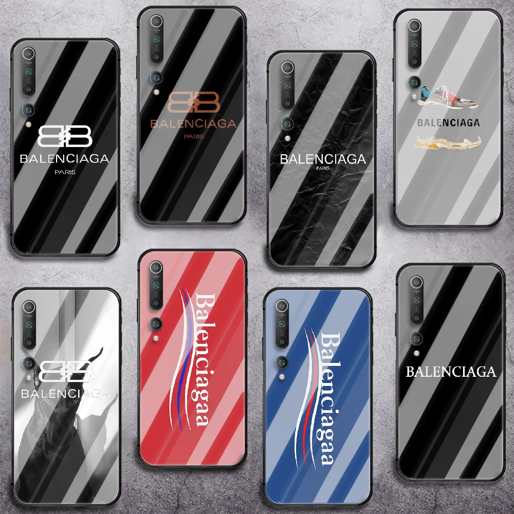 

French luxury Fashion Brand Phone Tempered Glass Case Cover for Xiaomi Mi A MAX X POCO M Note 3 9 10 11 i T Pro Lite Luxury