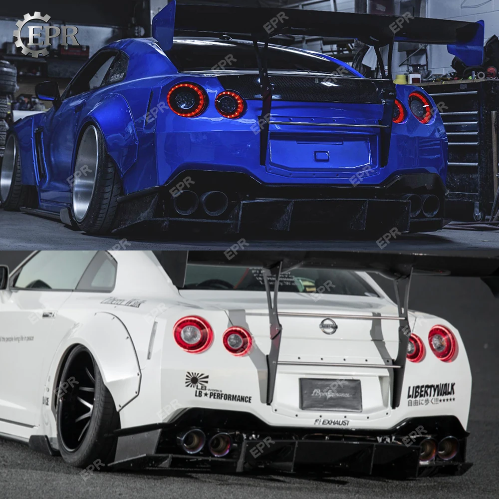 Для Nissan GTR R35 CBA DBA LBV2 Стиль FRP стекловолокно задний диффузор Комплект кузова Тюнинг