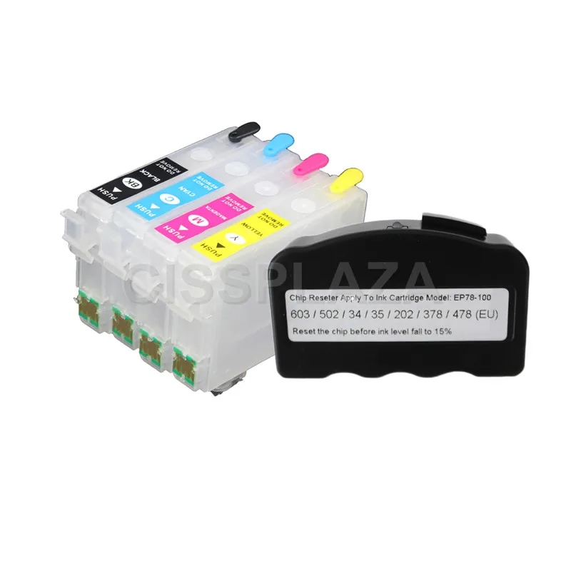 CISSPLAZA 1x 603XL картридж с чернилами С одноразовым чипом + сброс совместимый epson XP4100 -