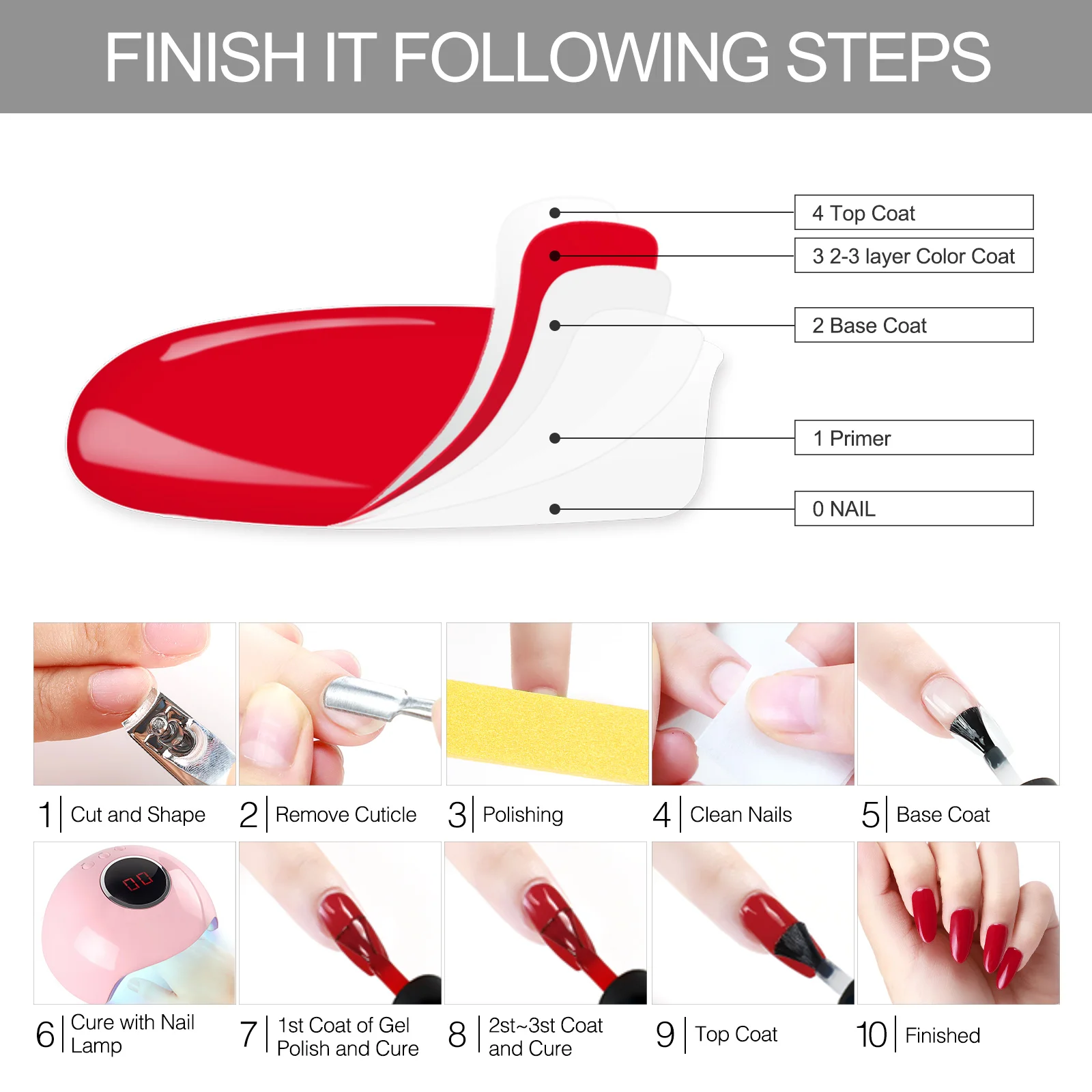 Гель-лак для маникюра COSCELIA гибридный гвоздь полуперманентный топового и