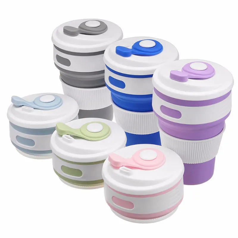 

Coffee Mugs Travel Collapsible Silicone Cup Folding Water Cups Food Grade Drinking Ware Mug Tea Coffee Cups