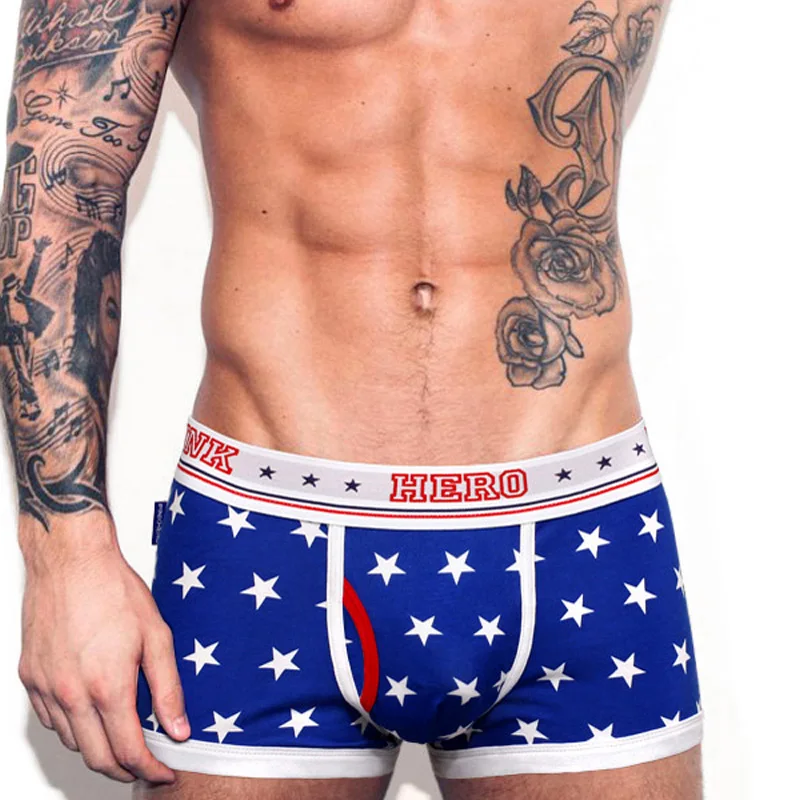 4 шт./лот PINK Hero высокого качества из хлопка нижнее белье для мужчин боксеры Шорты