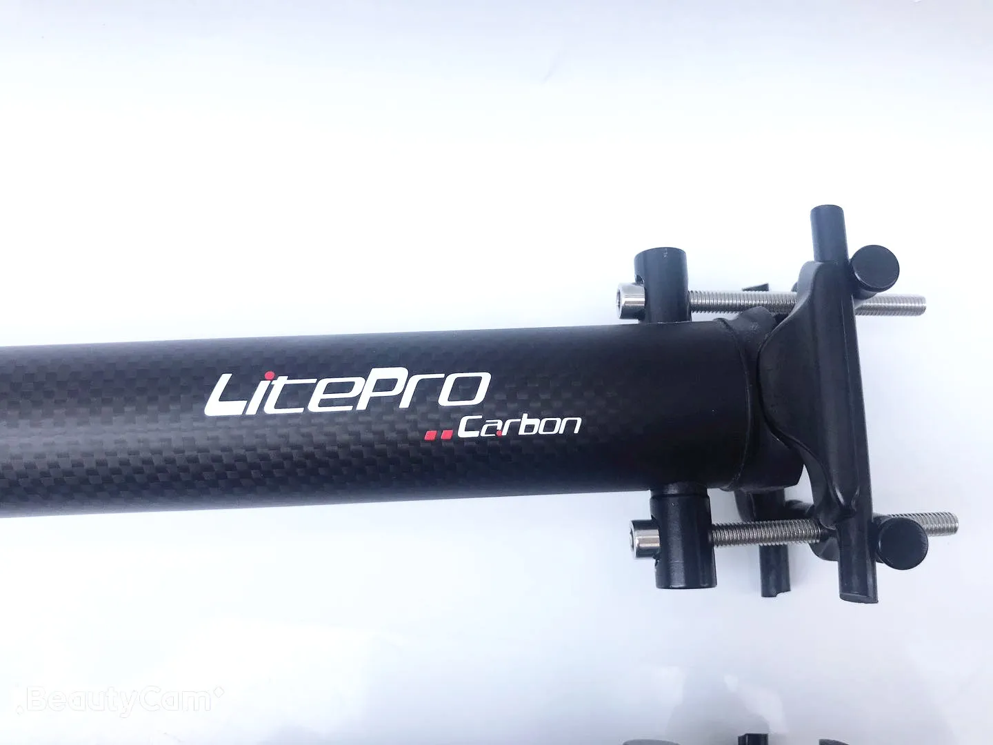 matt black LP litepro K3 полностью углеродное волокно Подседельный штырь 33,9 мм* 580 мм складной велосипед 412 углеродный Подседельный штырь Сверхлегкий 280 г - Цвет: matt black