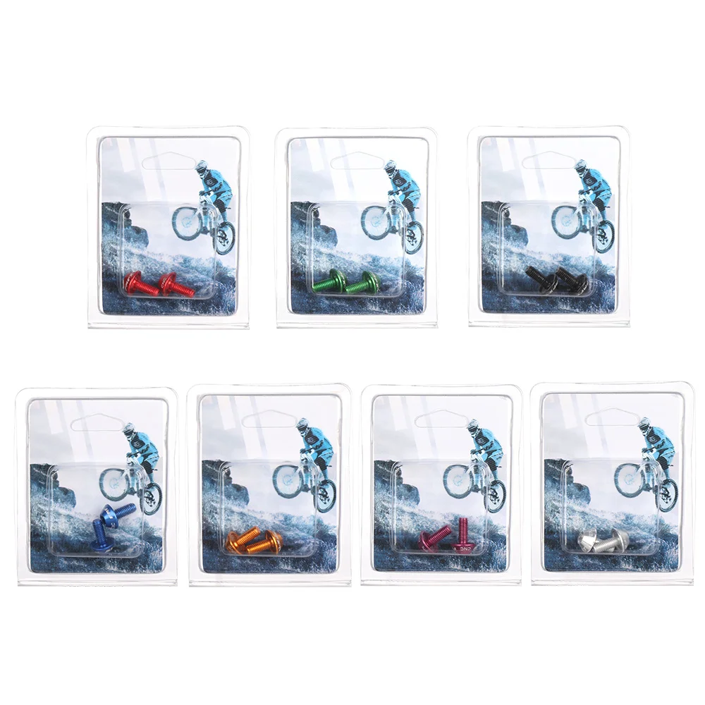 2Pcs Colorful Aluminum Alloy Bicycle Water Bottle Cage Holder Screw Bolts Durable Bike Accessory M5 * 12mm Stainless Steel - купить по