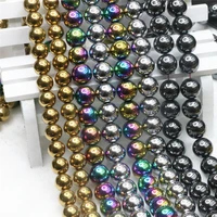 a natural hematite stone iron ore colors 4 6 8 10 12mm round loose bead ball gems stone charms jewelry making finding g3