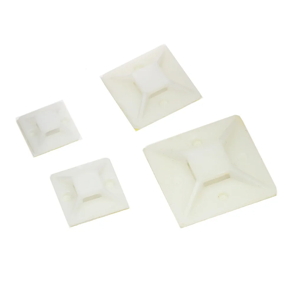 100 шт. Белый Зажим на молнии для автомобильного кабеля съемный самоклеящийся