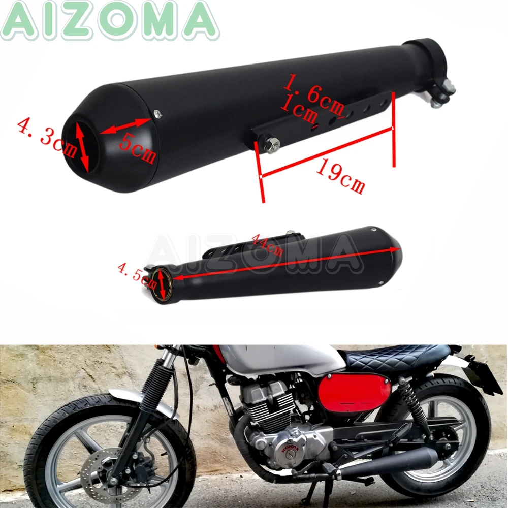 Кафе Racer Универсальный 17 5 &quotглушитель выхлопной трубы для Harley BMW Yamaha Chopper BOBBER RD XS SR