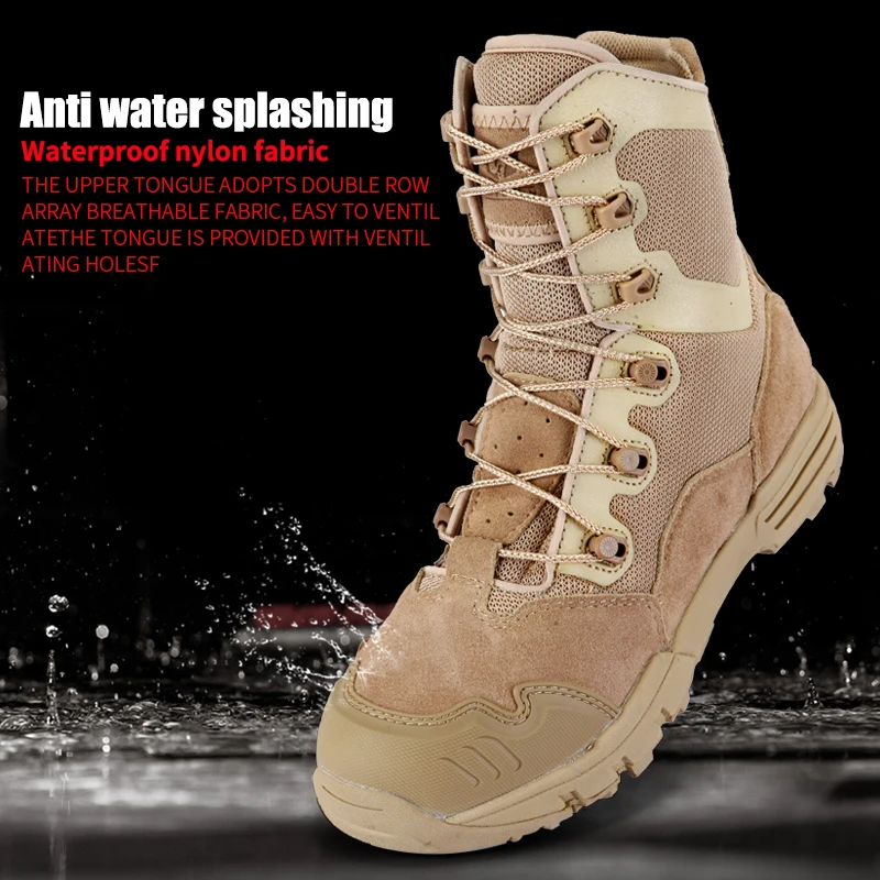 Кожаные дышащие ботинки для тренировок на открытом воздухе охоты скалолазания