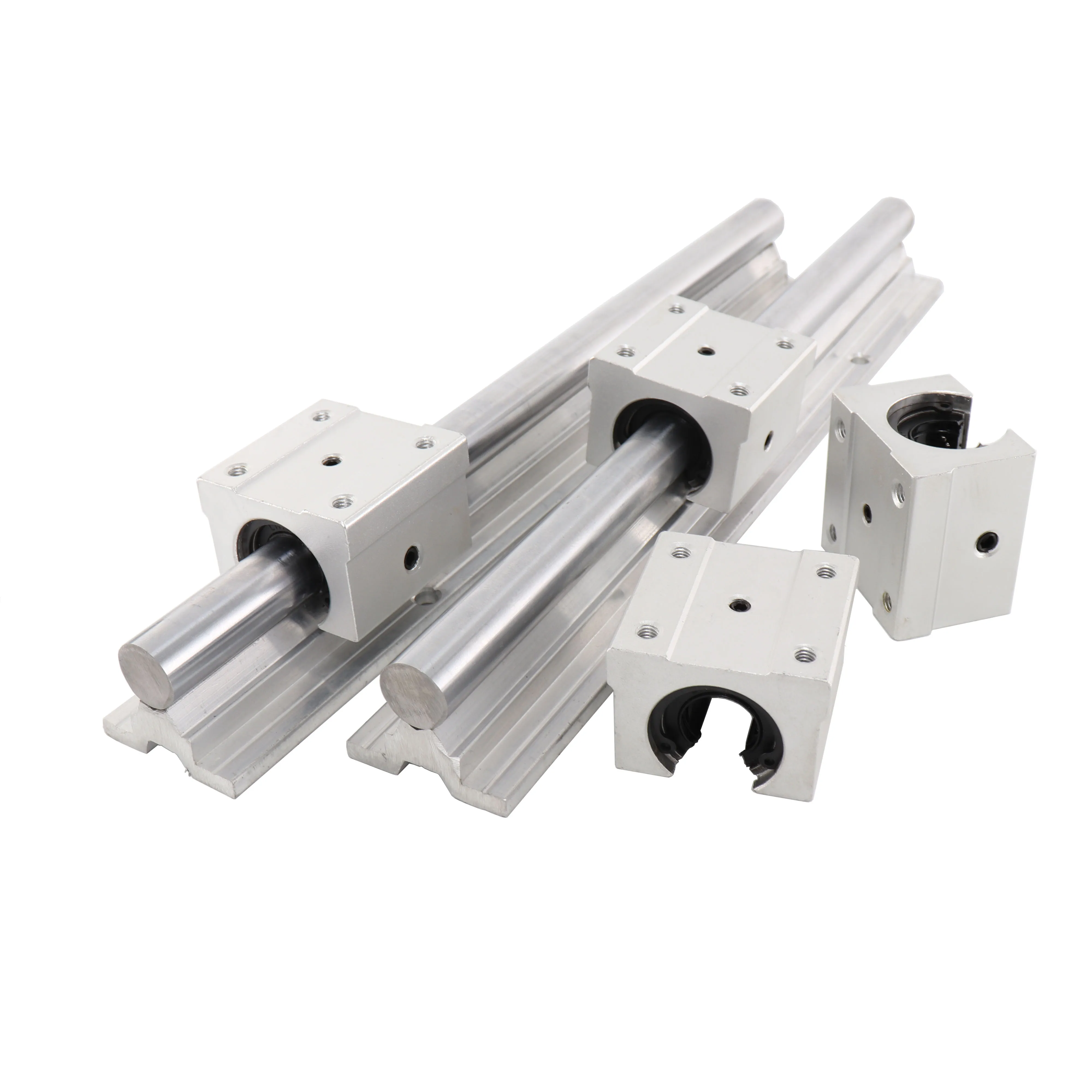 

2 pcs SBR16-L linear guide Linear rail shaft support and 4 pcs SBR16UU linear bearing blocks for CNC parts