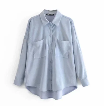 Женская элегантная Вельветовая рубашка больших размеров blusas mujer de moda в стиле