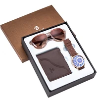 mens gift set beautifully packaged watchwallet sunglasses set foreign trade hot creative combination set mens fashion watches
