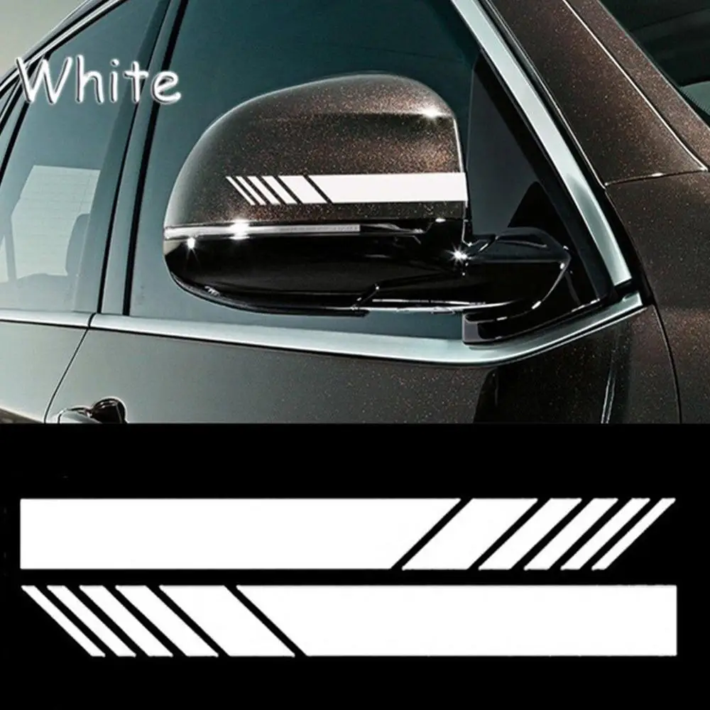 

One Pair Of Rearview Mirror Car Stickers Striped Car Pull Flower Stickers Mercedes Rearview Mirror Stickers