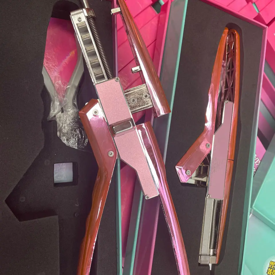 

Red 6D High End Hair Extension Machine Connector&Hair Remove Piler Wig Connector Keratin Hair Extension Tool Kit 1 set