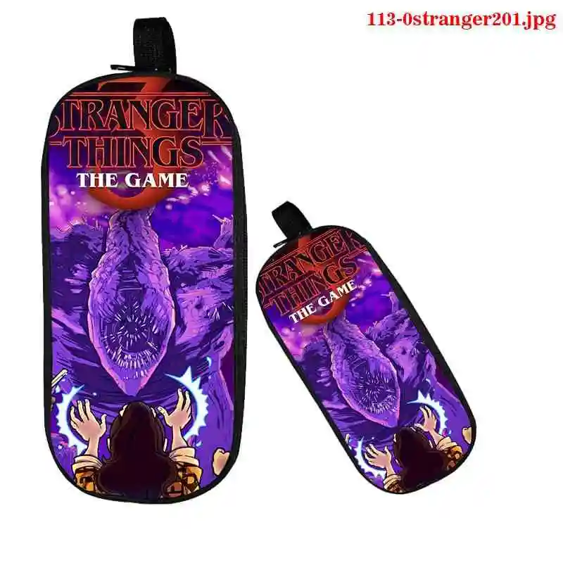 

kids New fashion men's backpack Pencil case school bag men's travel bags large capacity Stranger Thingsbackpack bag PEN BAGS