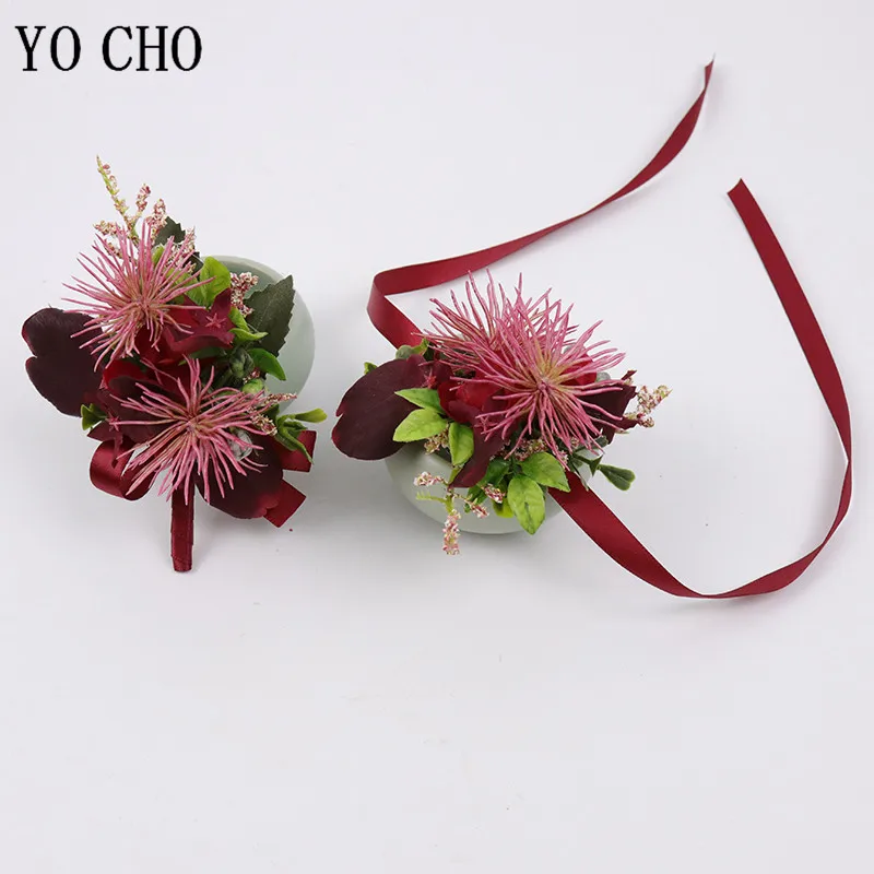 YO CHO свадебные корсажи и бутоньерка женская брошь корсажный браслет для жениха с