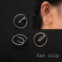 geometric ear clips irregular twisted curve cartilage earring cuffs non piercing earrings women fashion new jewelry