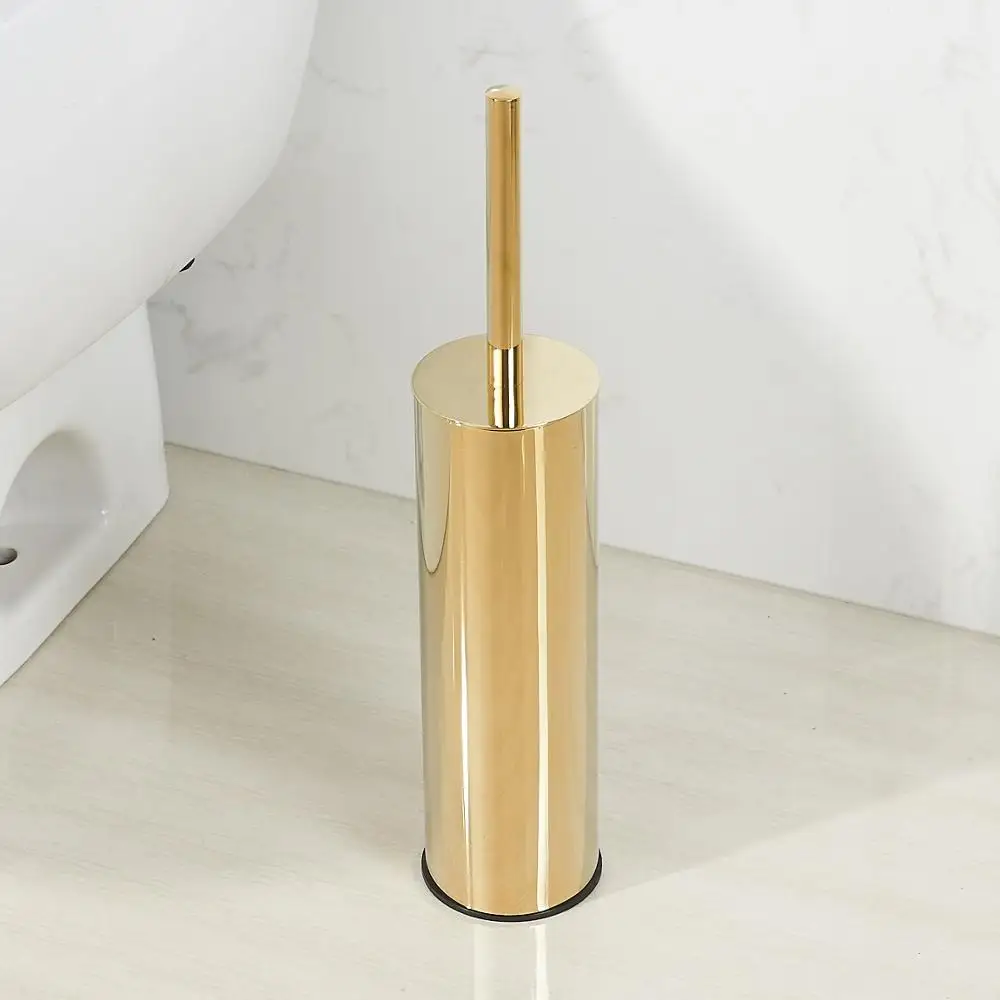

304 Stainless Steel Toilet Brush Gold Bathroom Cleaning Tool brush Holder With Toilet Brush