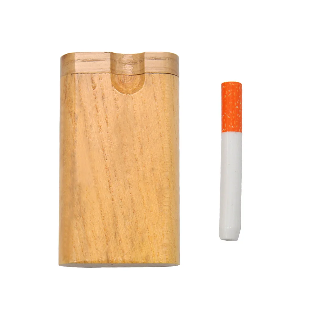 Dugout HORNET деревянная Dugout Digger One htter Pipe натуральная деревянная коробка для хранения с керамическим одним htter чехол для хранения ручных ложек - Цвет: Dugout