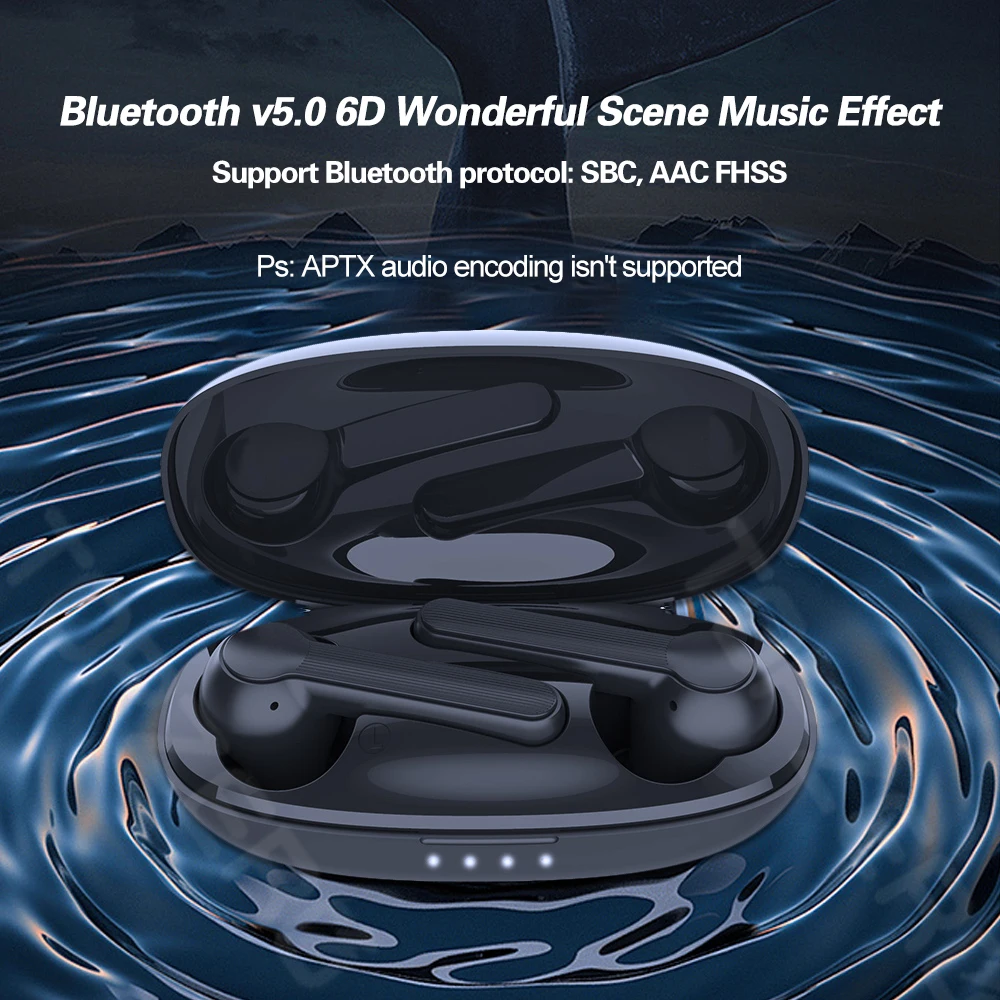 TWS беспроводные наушники, отпечаток пальца, сенсорный наушник, Bluetooth 5,0, спортивные, для бега, 3D, стерео, звуковая гарнитура с зарядным устройством