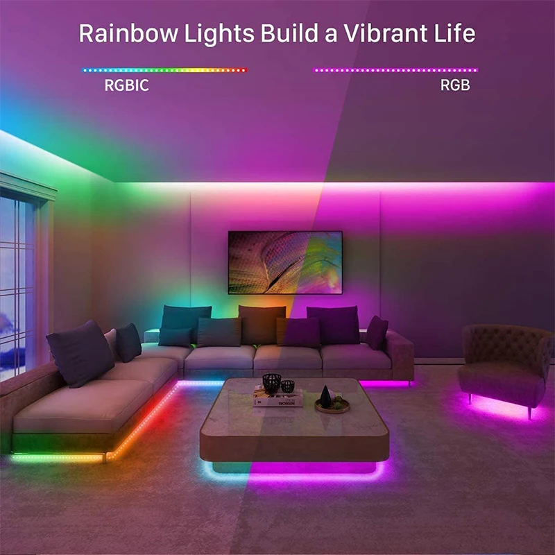 LED Strip RGBIC WS2813b Waterproof WiFi Alexa Smart Diode Gaming Lights Flexible Control Applicable Christmas Decoration Or Gift | Лампы и