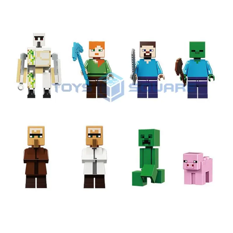 

The Small Village With My World Action Figures Bricks Model Building Blocks Set Gifts Educational Toys For Children