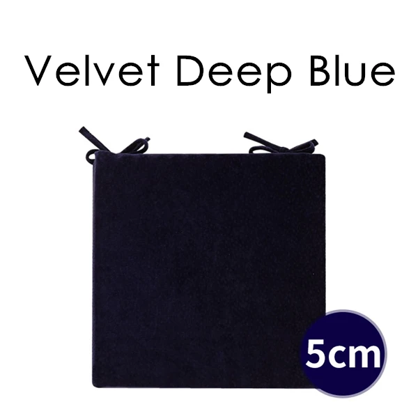 Velvet DeepBlue 5cm PurenLatex 40*40/45*45 Таиланд натуральный латекс сиденье Подушка стул бедра Ортопедическая подушка сиденье латексные коврики защита от копчика - Цвет: Velvet DeepBlue 5cm