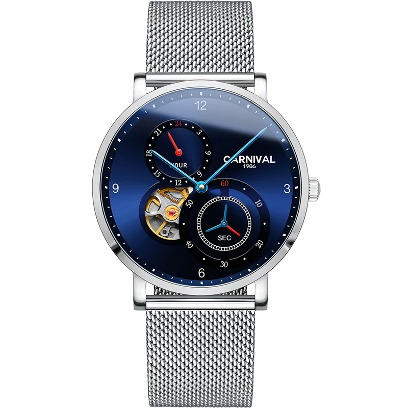 Часы наручные мужские механические модные роскошные водонепроницаемые тонкие